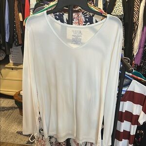 Women's White Long Sleeve Top
